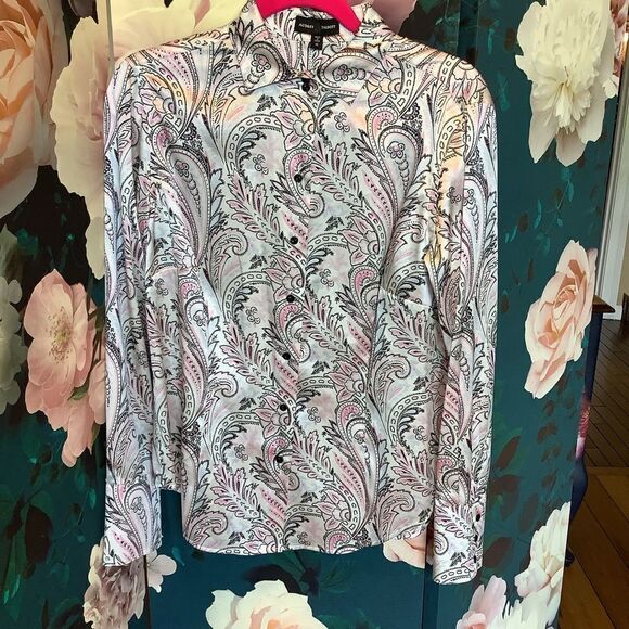 Audrey Talbott Silk Paisley Blouse 👚🦋👛🌸 - Picture 1 of 6